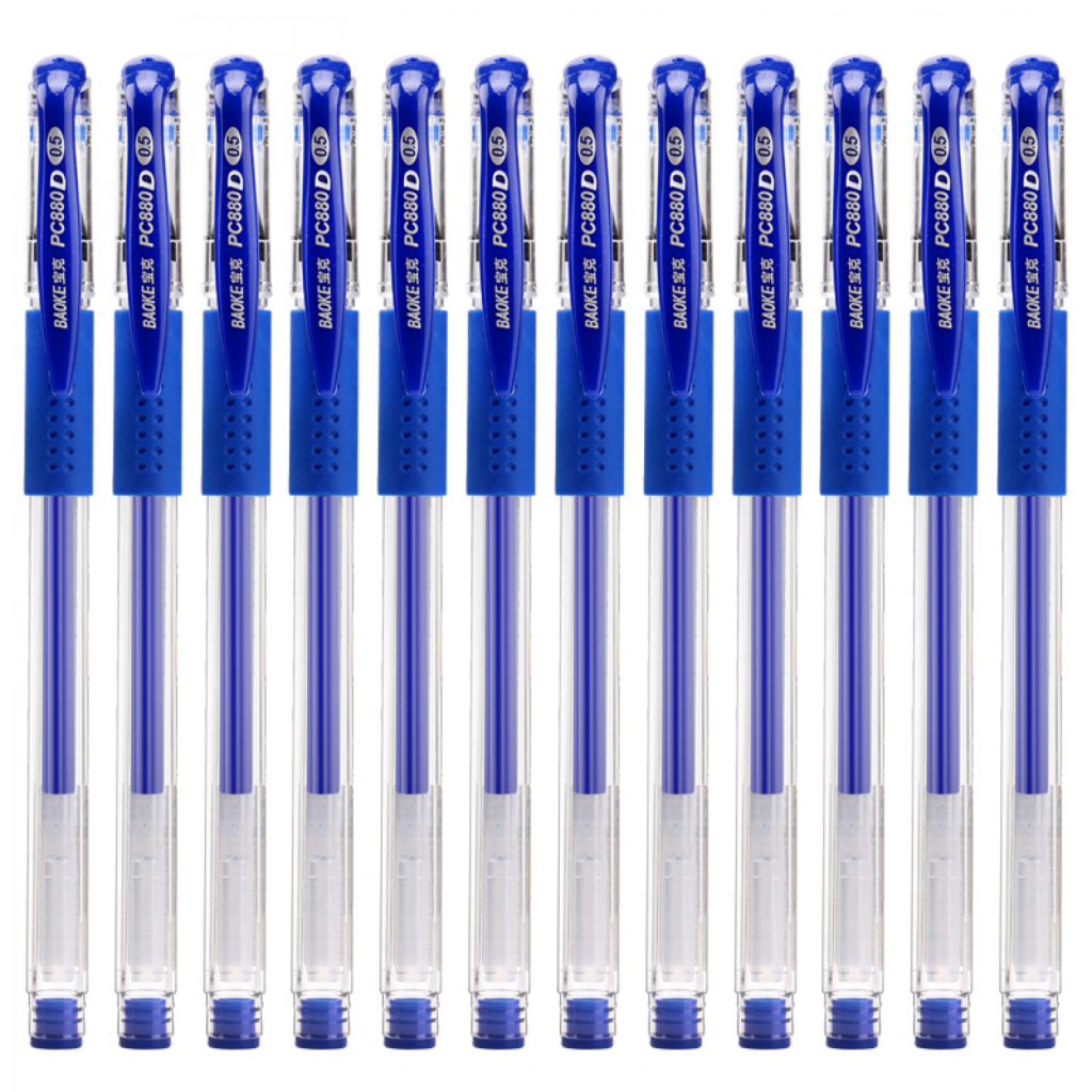 Ручка гелева Baoke з грипом 0.5 мм, синя (PEN-BAO-PC880D-BL) - зображення 2