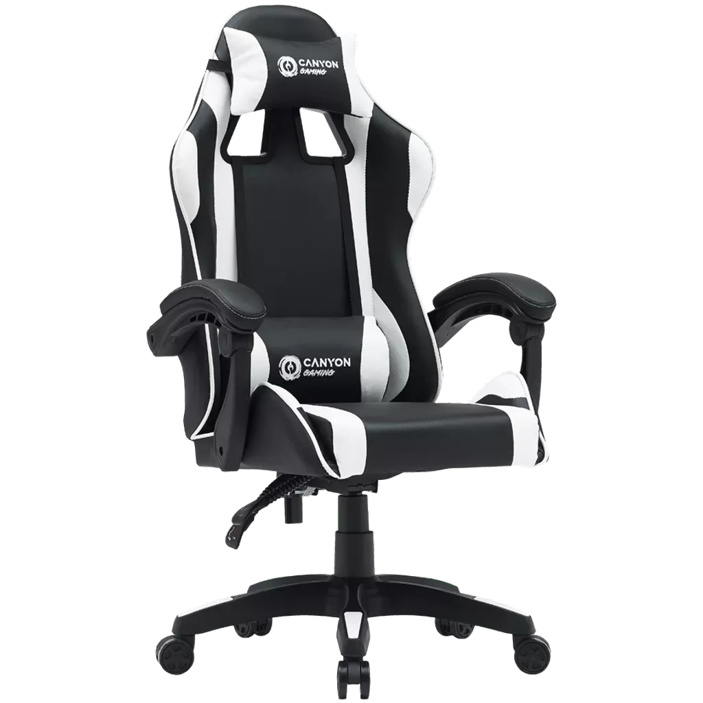 Крісло ігрове Canyon Core SGCH2 Black/White (CNE-SGCH2W) - зображення 2