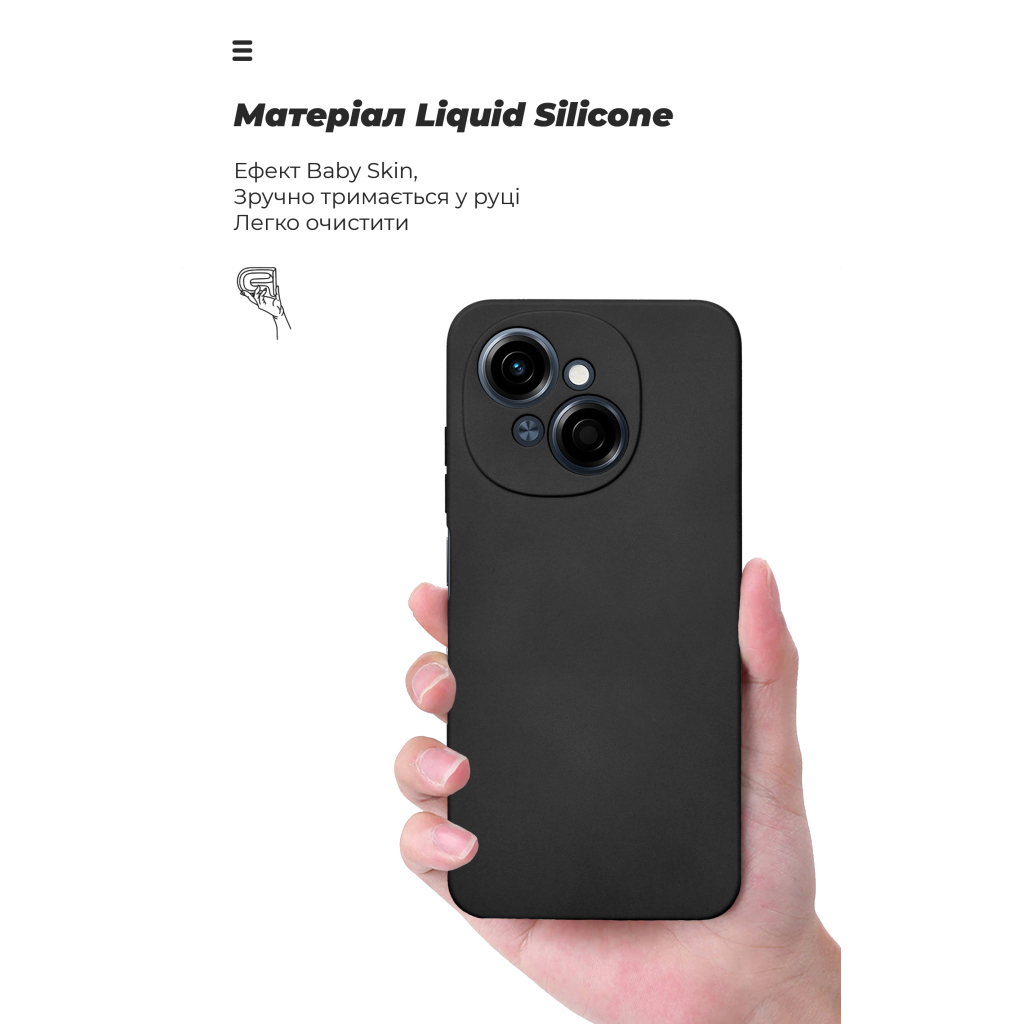 Чохол до мобільного телефона Armorstandart ICON Tecno Spark Go 1 (KL4) Camera cover Black (ARM81215) - зображення 7