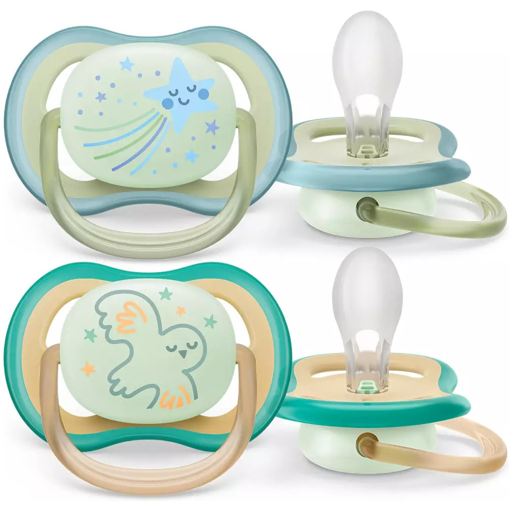 Пустушка Philips AVENT Ultra Air Нічна 0-6 міс 2 шт (SCF376/18) - зображення 2