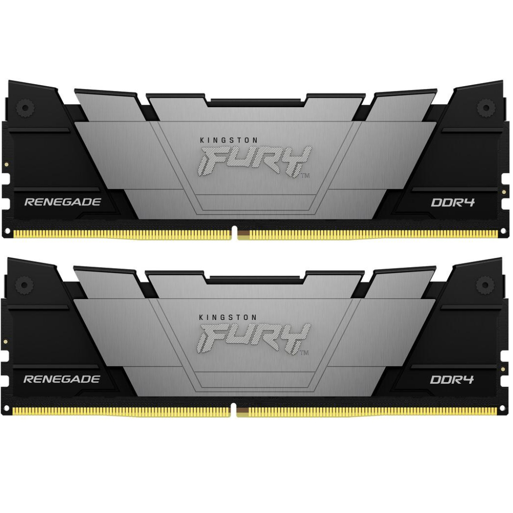 Модуль пам'яті для комп'ютера DDR4 64GB (2x32GB) 3200 MHz Fury Renegade Black Kingston Fury (ex.HyperX) (KF432C16RB2K2/64) - зображення 1