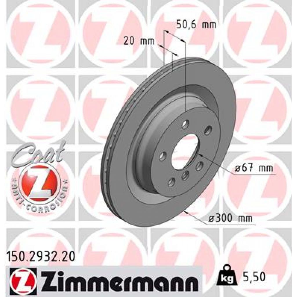 Гальмівний диск ZIMMERMANN 150.2932.20 - зображення 1
