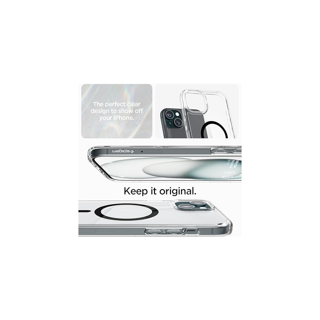 Чохол до мобільного телефона Spigen Apple iPhone 15 Ultra Hybrid MagFit Black (ACS06803) - зображення 5