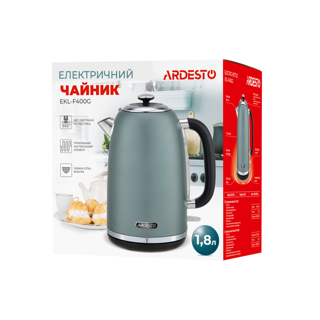 Електрочайник Ardesto EKL-F400G - зображення 10