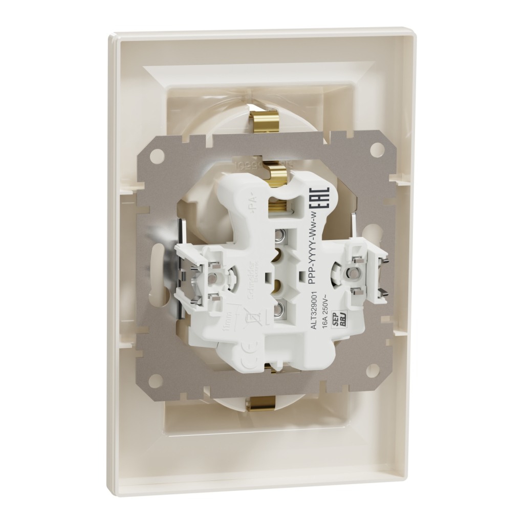 Розетка Schneider Electric ASFORA із заземленням подвійна крем 16А (EPH9900123) - изображение 7