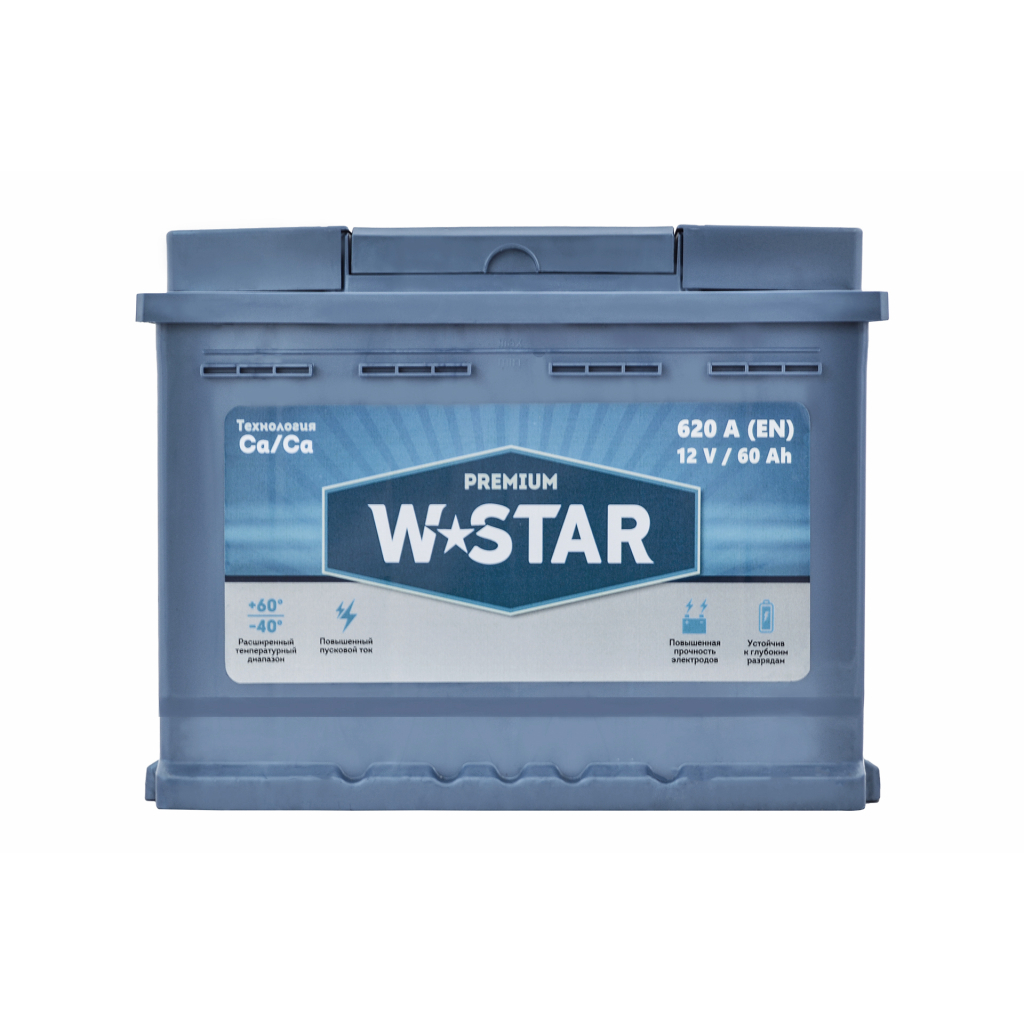 Акумулятор автомобільний W STAR Premium 60Ah (+/-) (560 71 02) - зображення 2