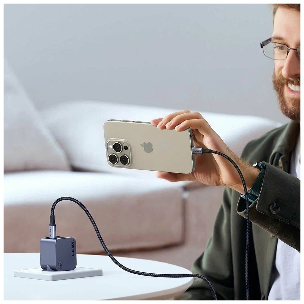 Зарядний пристрій Ugreen USB-C PD30W GaN X703 gray (35006) - зображення 12
