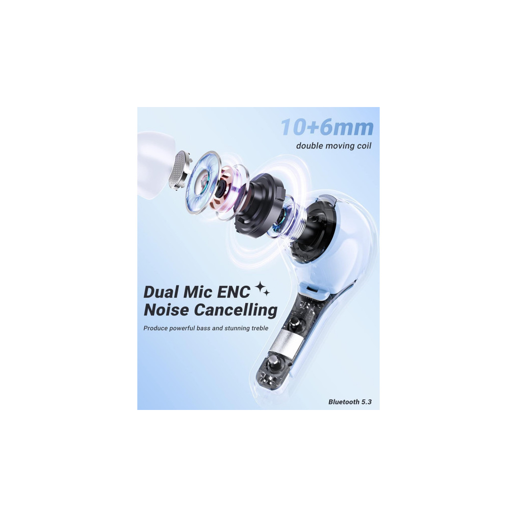 Навушники Acefast T8 Ice Blue (6974316282235) - зображення 4