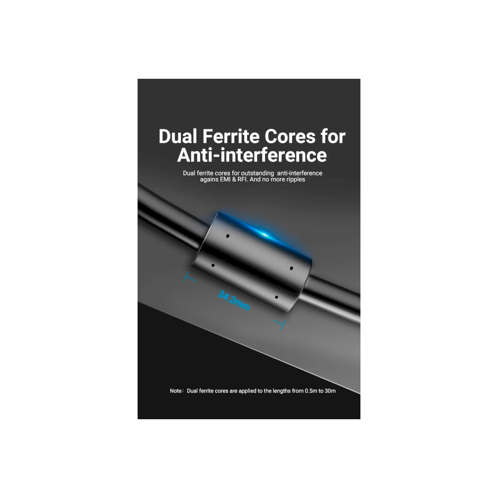 Кабель мультимедійний VGA 15M-15M 2.0m ferrite Vention (DAEBH) - зображення 10