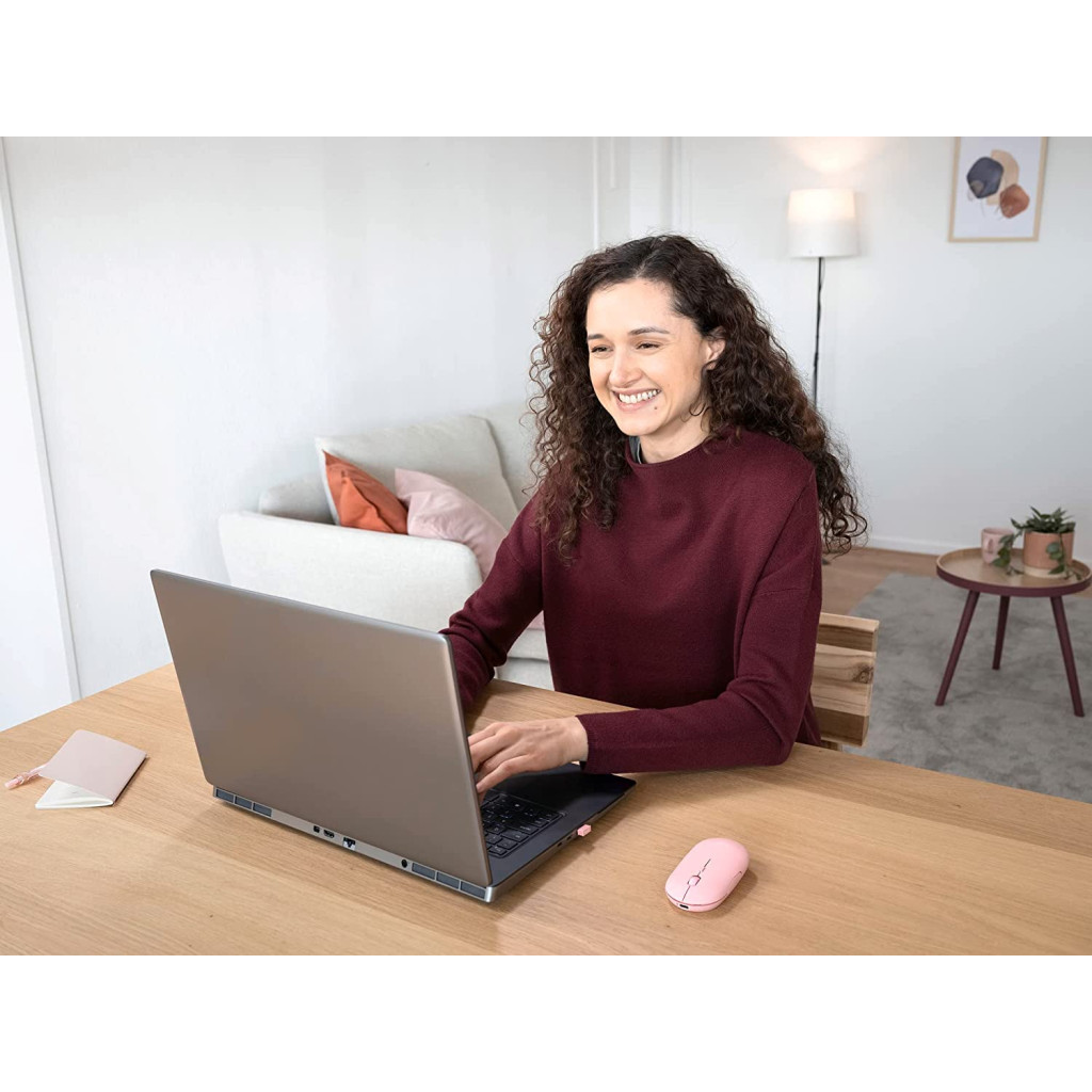 Мишка Trust Puck Wireless/Bluetooth Silent Pink (24125) - зображення 2