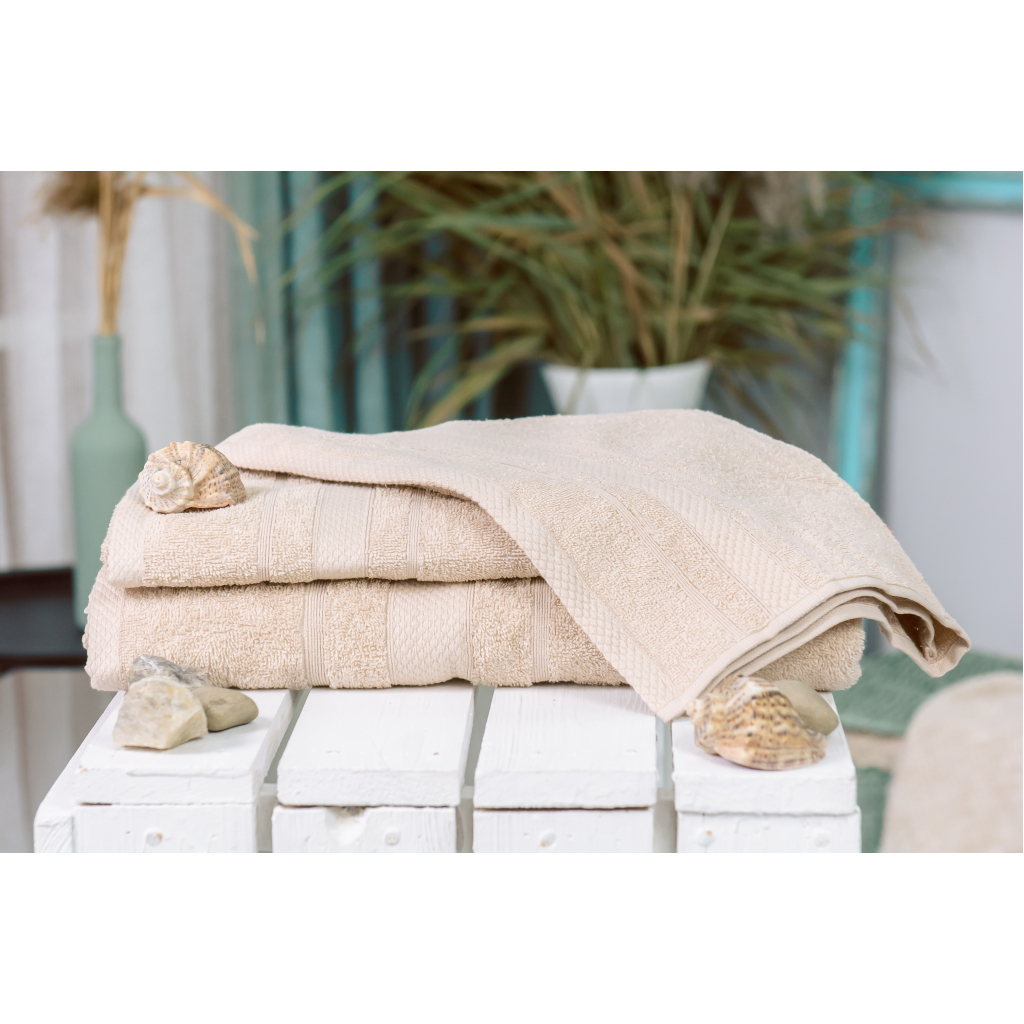 Рушник MirSon набір банних №5084 Elite SoftNess Beige 50х90, 70х140, 100х1 (2200003182903) - зображення 2