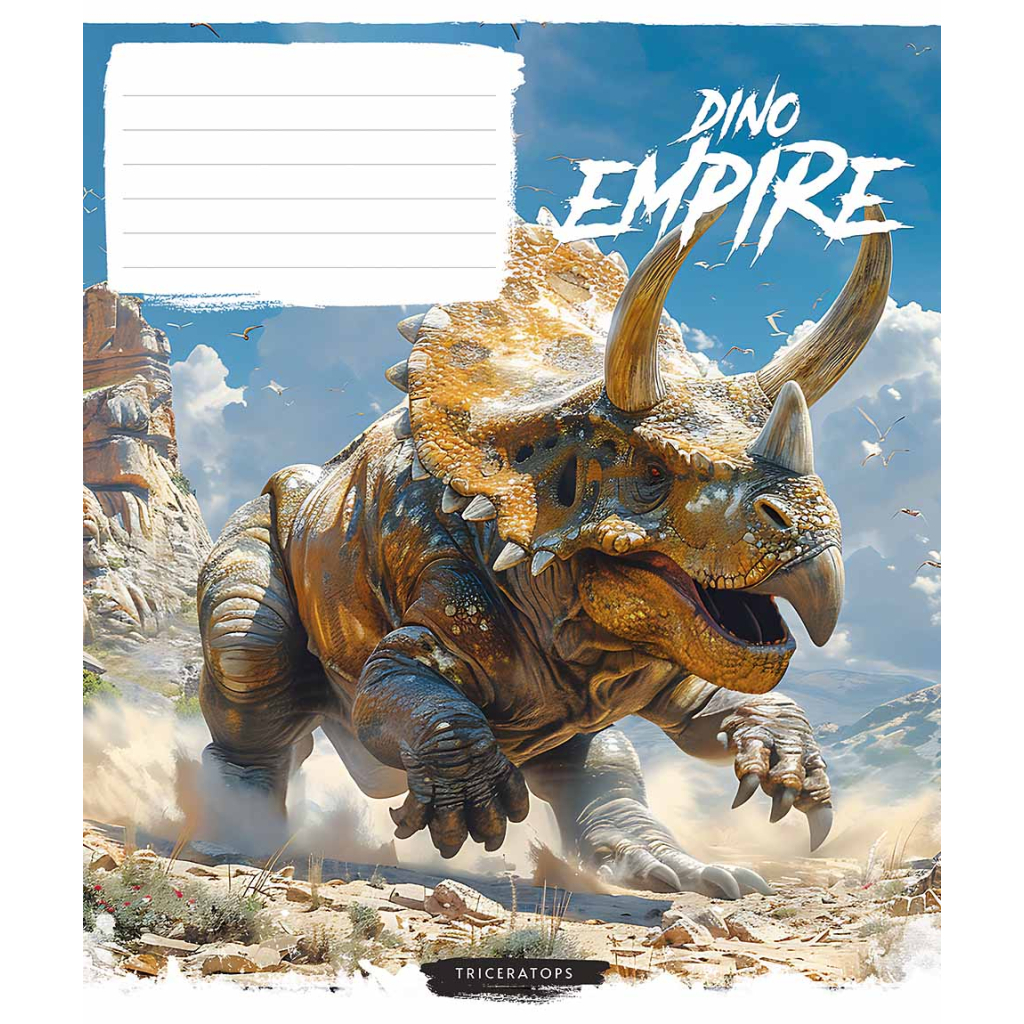 Зошит Школярик Dino empire 12 аркушів клітинка (012-3490K) - зображення 5