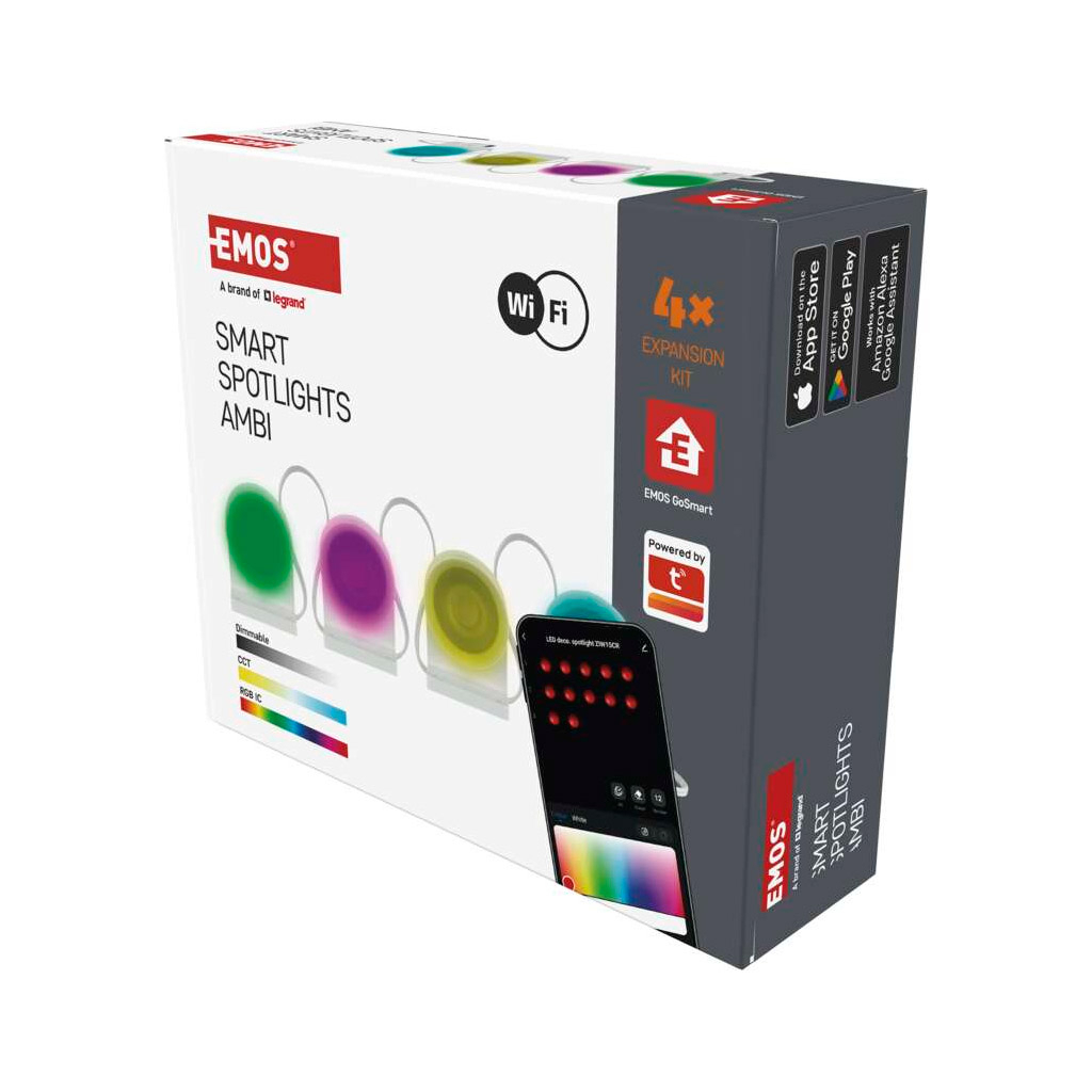 Світильник EMOS ZIW154R 4шт. 85см, 7 Вт, RGBIC+CCT, WIFI (ZIW154R) - зображення 7