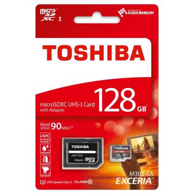 Карта пам'яті Toshiba 128GB microSDXC class 10 UHS-I (THN-M302R1280EA) - зображення 2