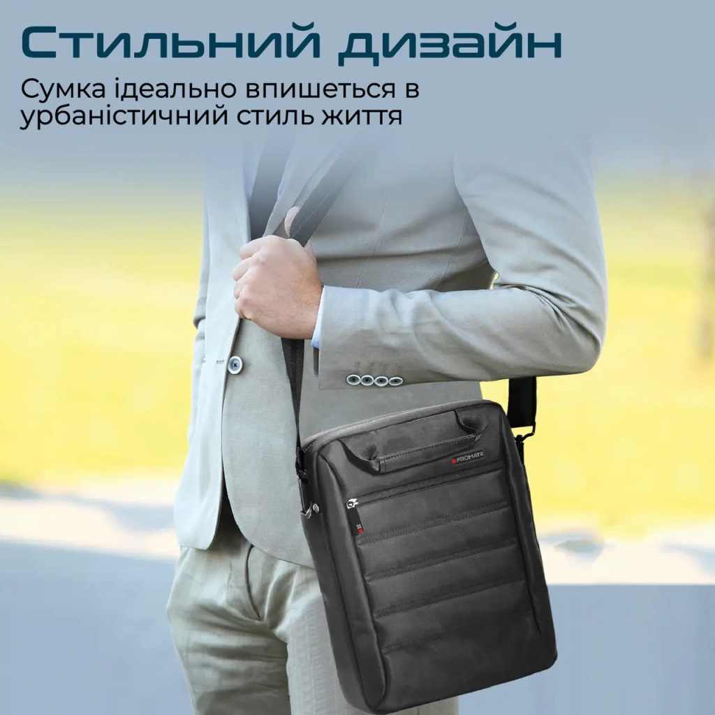 Сумка для ноутбука Promate 13.3" Rebel-MB black (rebel-mb.black) - зображення 6