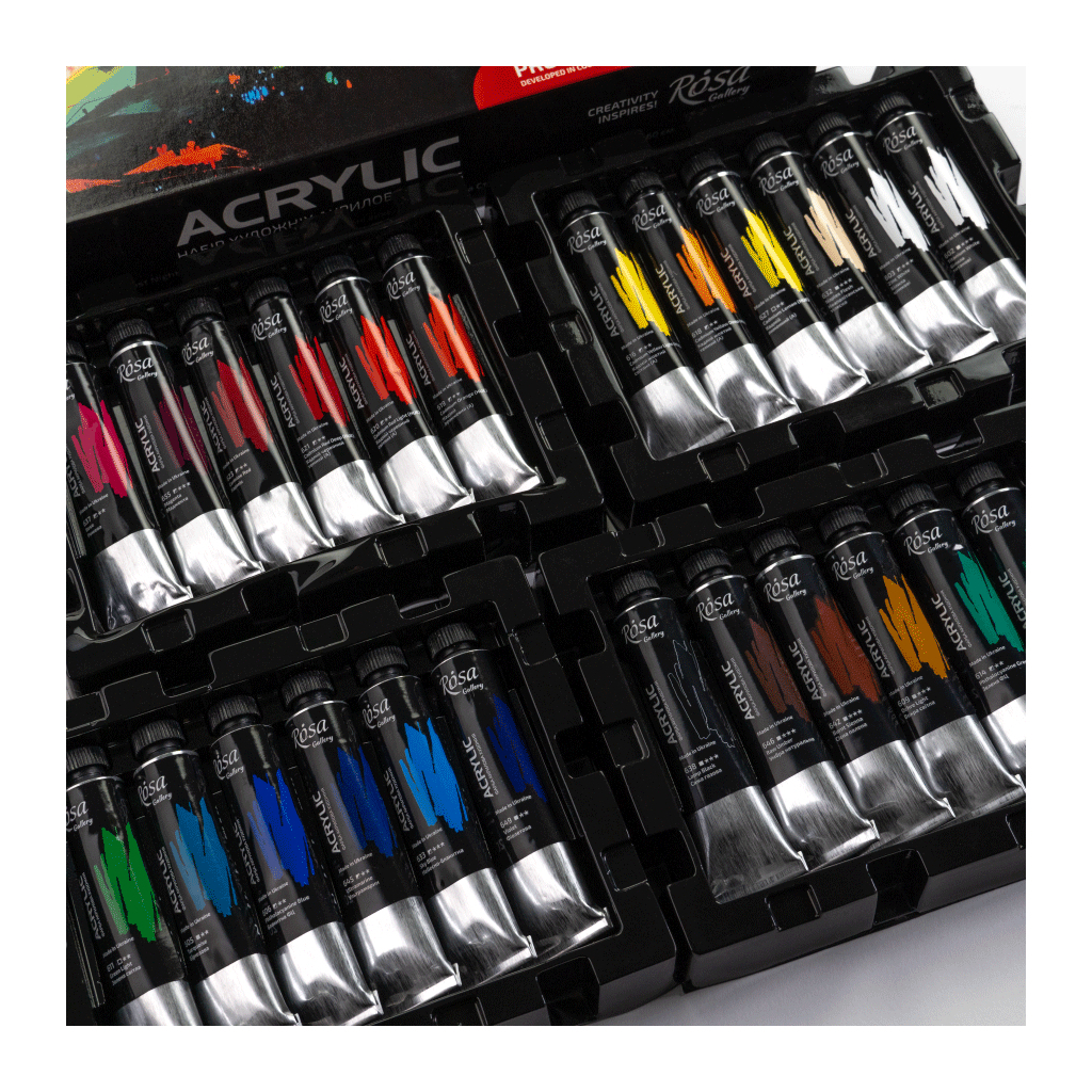 Акрилові фарби Rosa Gallery 24 x 20 мл блістер (4823098538172) - зображення 3