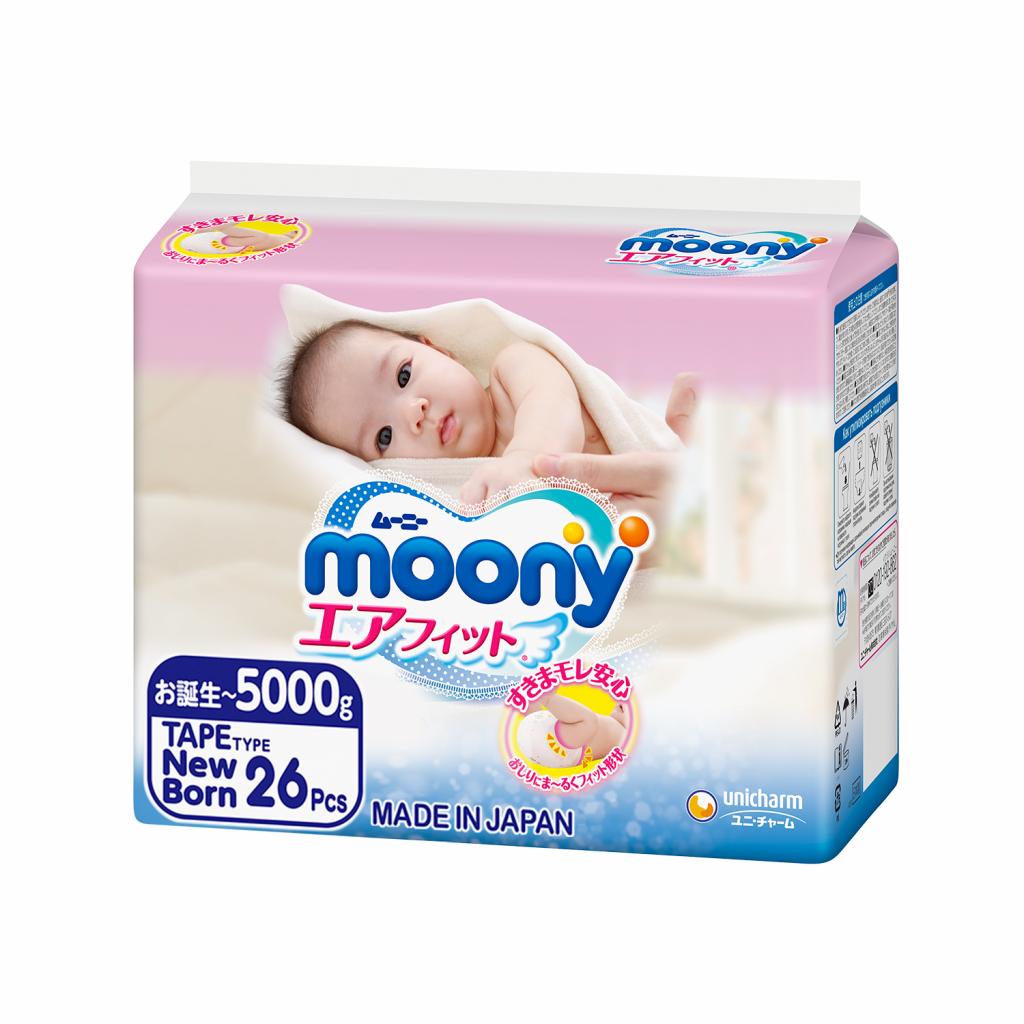 Підгузки Moony NB (0-5 кг) 26 шт (4903111277421) - зображення 1