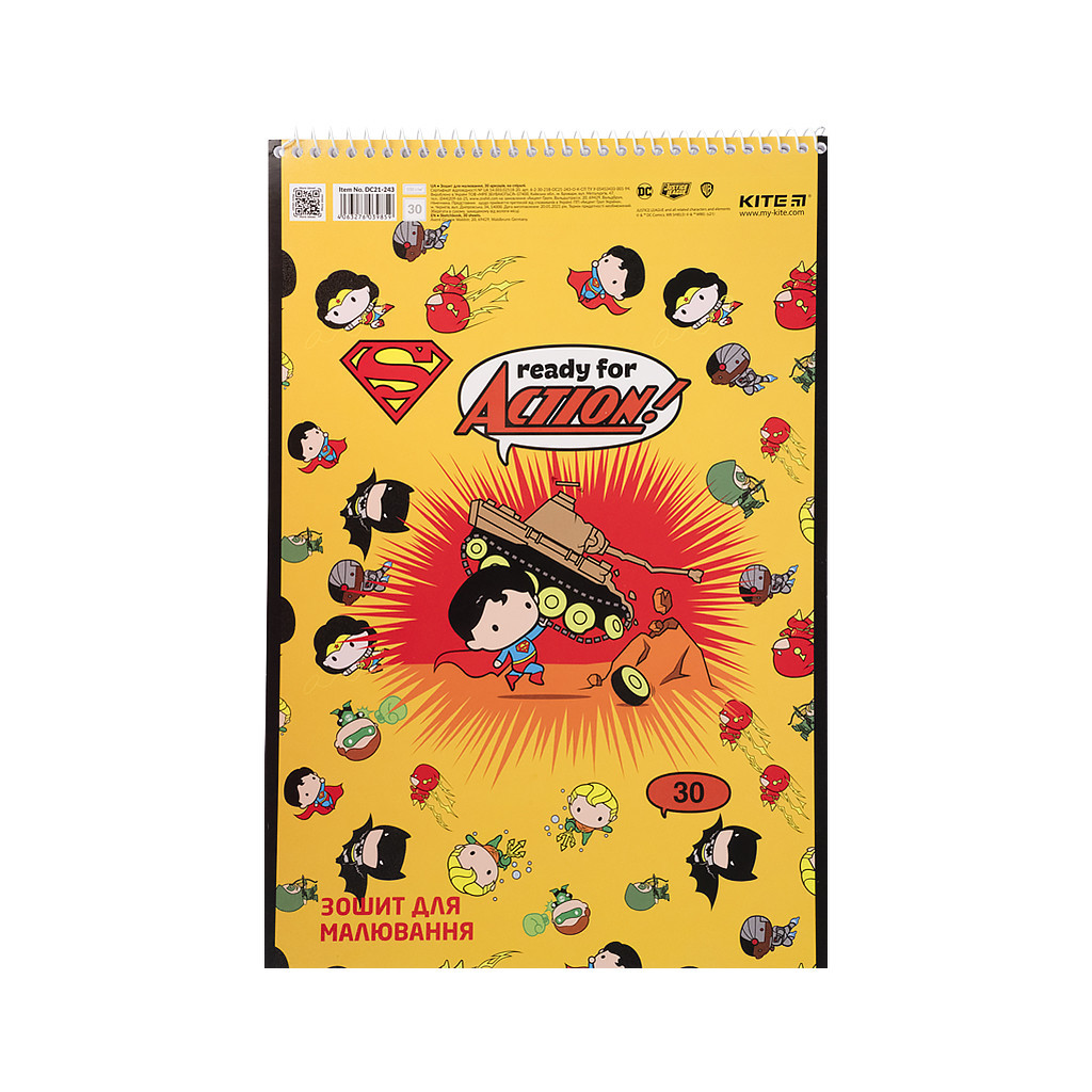 Альбом для малювання Kite DC спіраль 30 аркушів 4 дизайни (DC21-243) - зображення 3