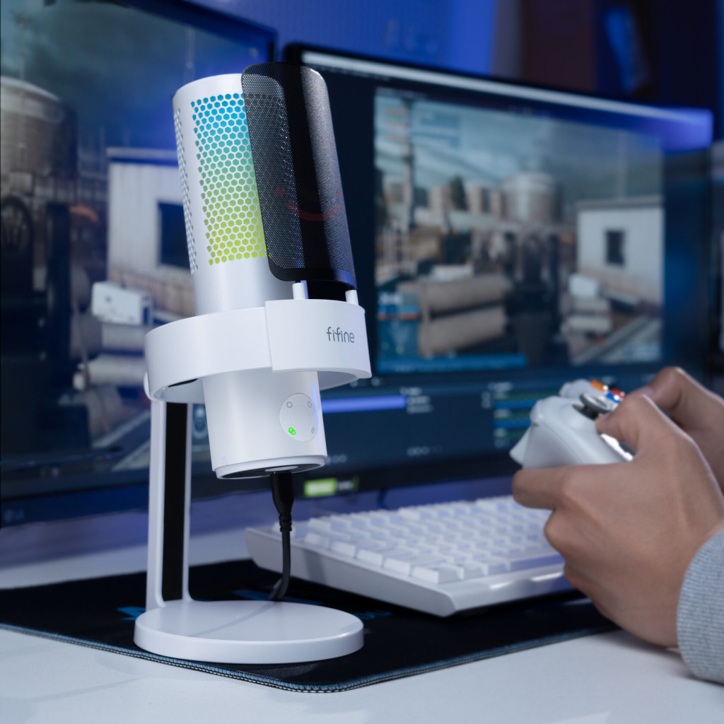 Мікрофон Fifine A9W USB White (A9W) - зображення 7