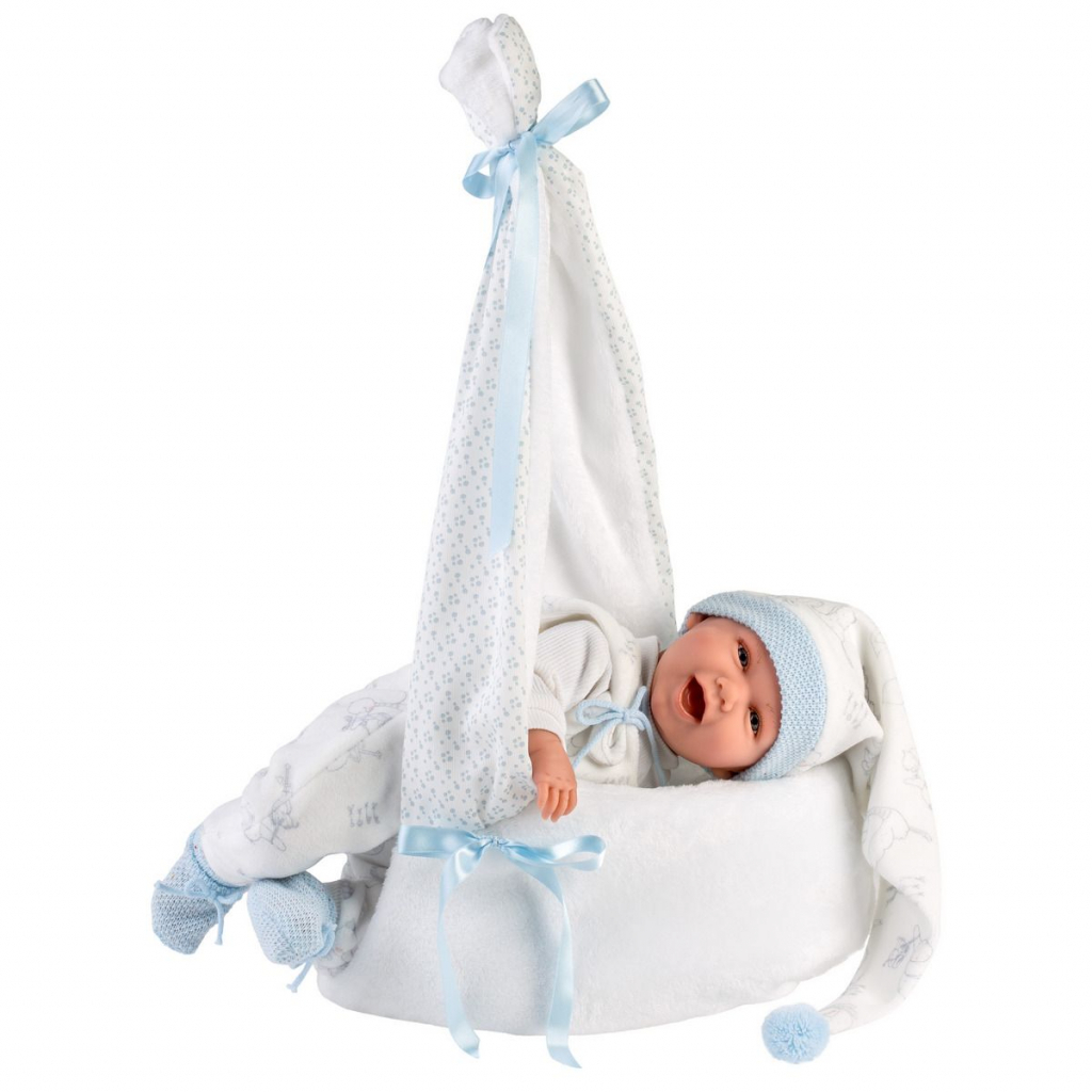 Пупс Llorens Mimo sonrisas capazo ciguena azul, 42 см (74005) - зображення 2