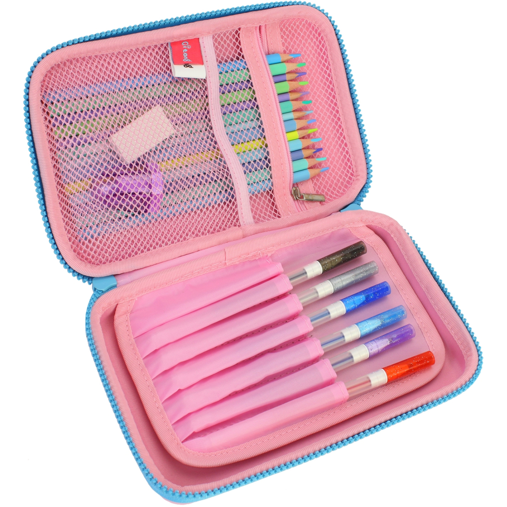 Пенал Cool For School з тисненням 1 відділення Рожевий (QT-5625-Pink) - зображення 2