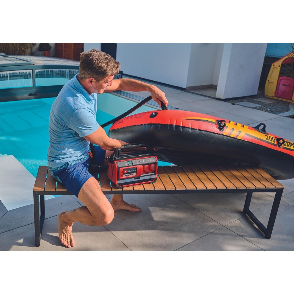 Автомобільний компресор Einhell PRESSITO 18/25, 18В PXC, 10.5бар, (без АКБ та ЗП) (4020420) - зображення 3