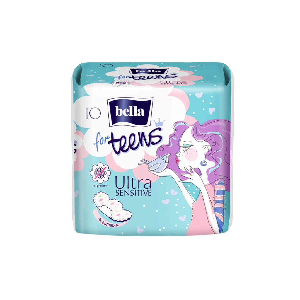 Гігієнічні прокладки Bella For Teens Ultra Sensitive 10 шт. (5900516302344) - зображення 1