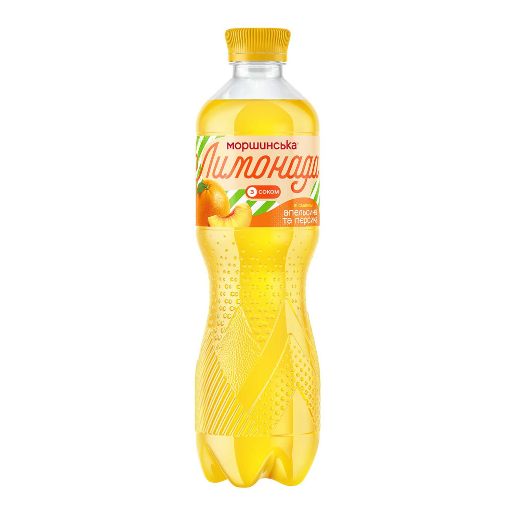 Напій Моршинська соковмісний Лимонада зі смаком Апельсин-Персик 0.5 л (4820017002745) - изображение 1