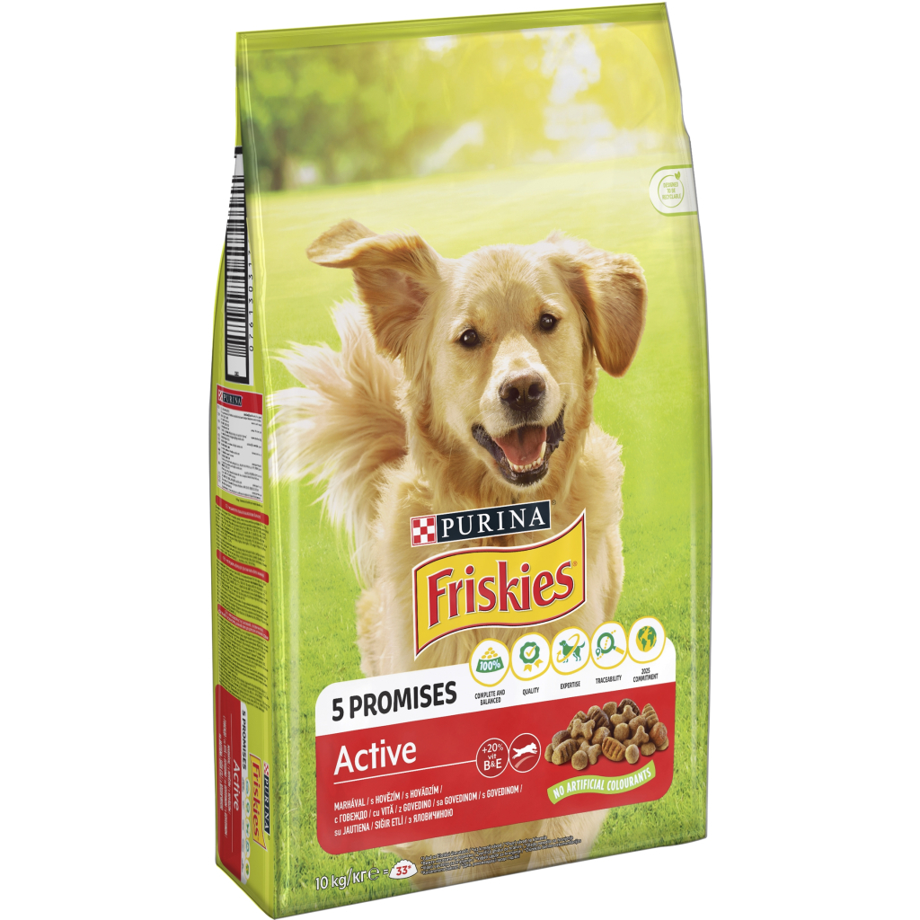 Сухий корм для собак Purina Friskies Active з яловичиною 10 кг (7613031395484) - зображення 2