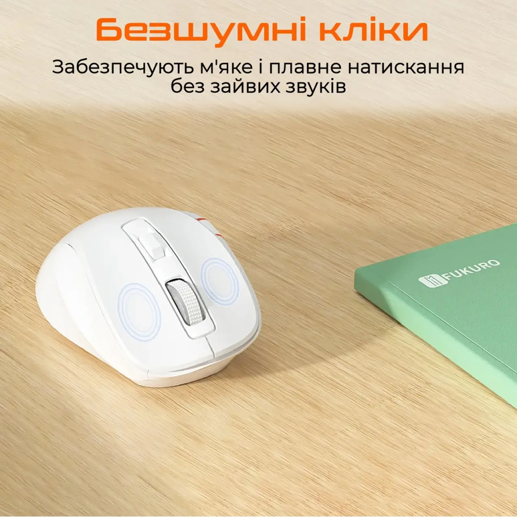 Мишка Meetion BTM032 Wireless/Bluetooth/USB White (MT-BTM032-B) - зображення 3