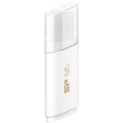 USB флеш накопичувач Silicon Power 64GB Blaze B06 White USB 3.0 (SP064GBUF3B06V1W) - зображення 3