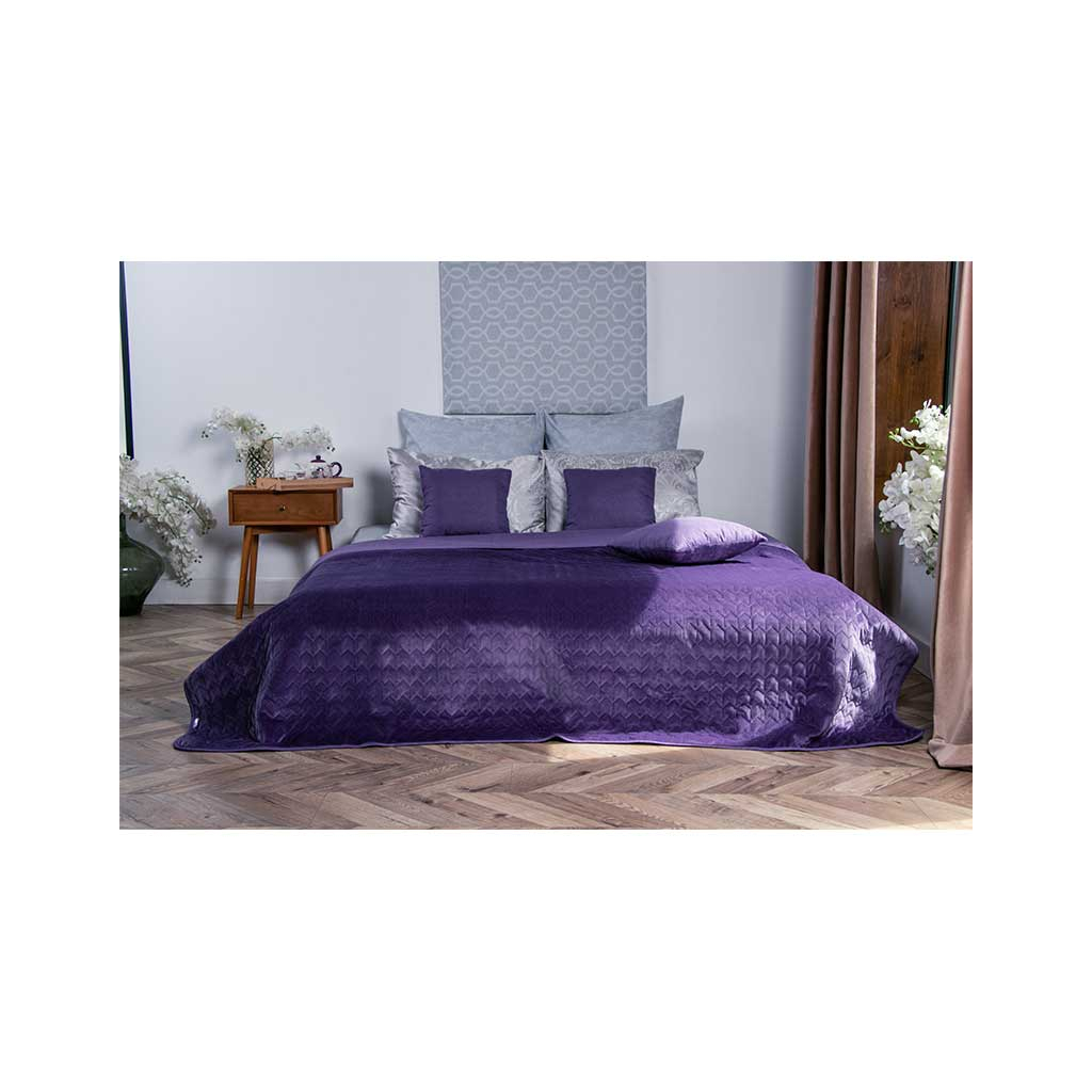 Покривало Руно двостороннє VeLour Фіолетове 180 х 220 см (340.55_Violet) - зображення 1