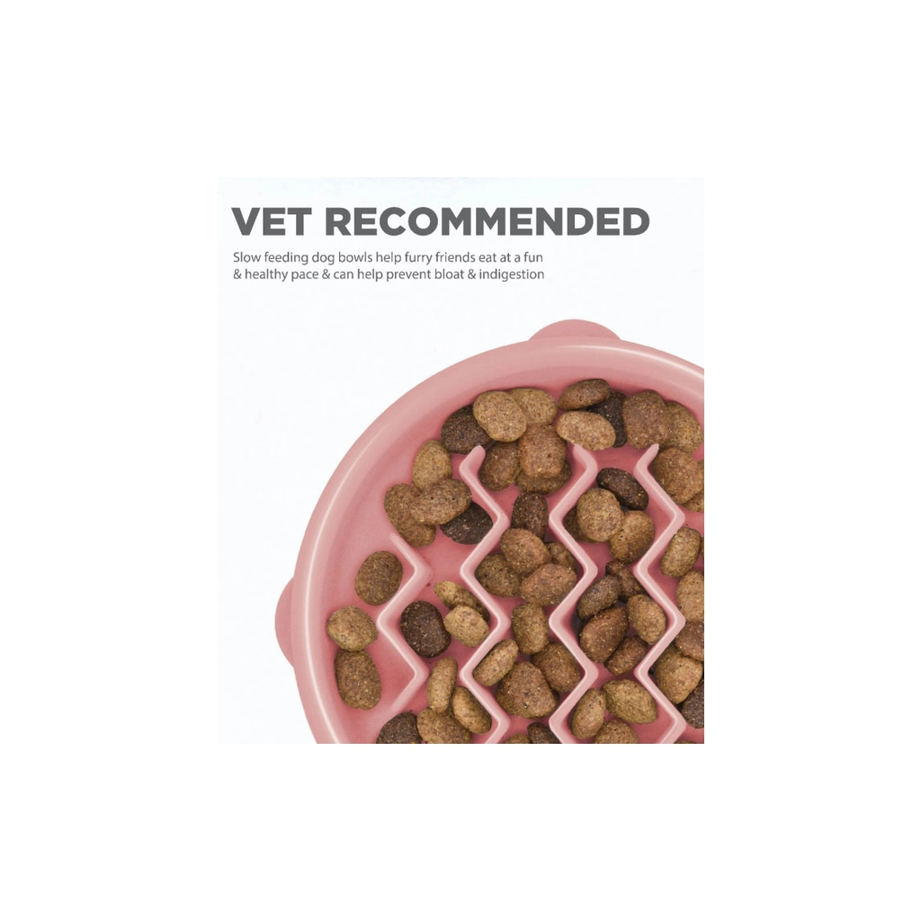 Посуд для собак Outward Hound Миска-лабіринт Fun Feeder хвиля XS рожева (0700603697545) - изображение 5