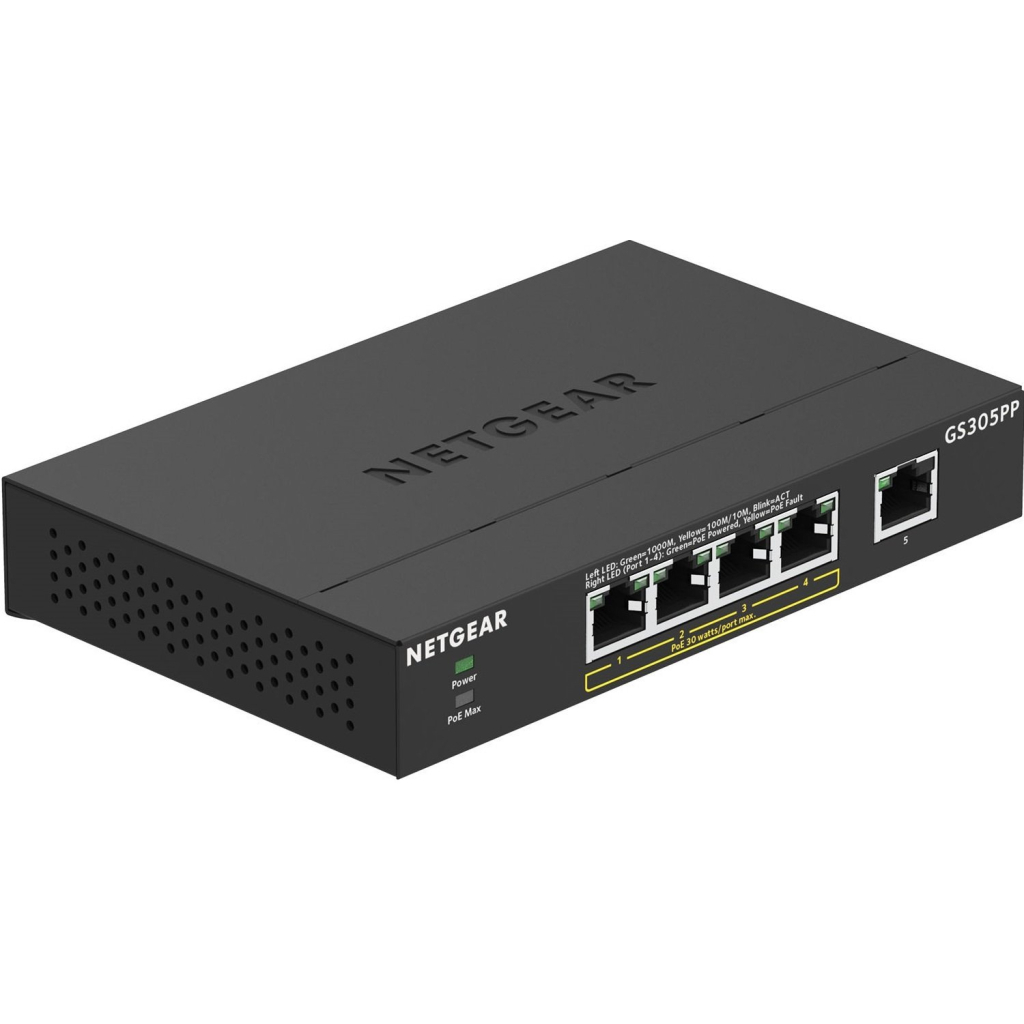 Комутатор мережевий Netgear GS305PP-100PES - зображення 4