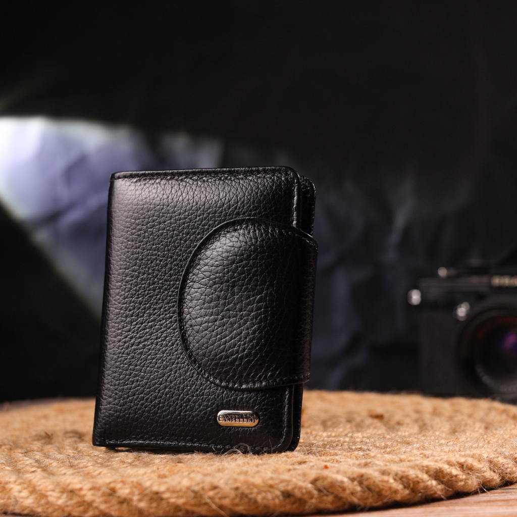 Портмоне Canpellini З натуральної шкіри Чорний (21668) - зображення 9