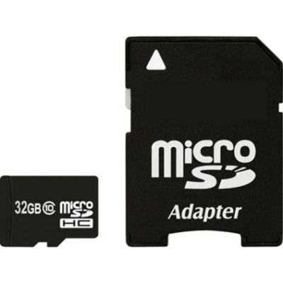 Карта пам'яті eXceleram 32Gb microSDHC class 10, UHS-I, с адаптером SD (MSD3210A) - зображення 1