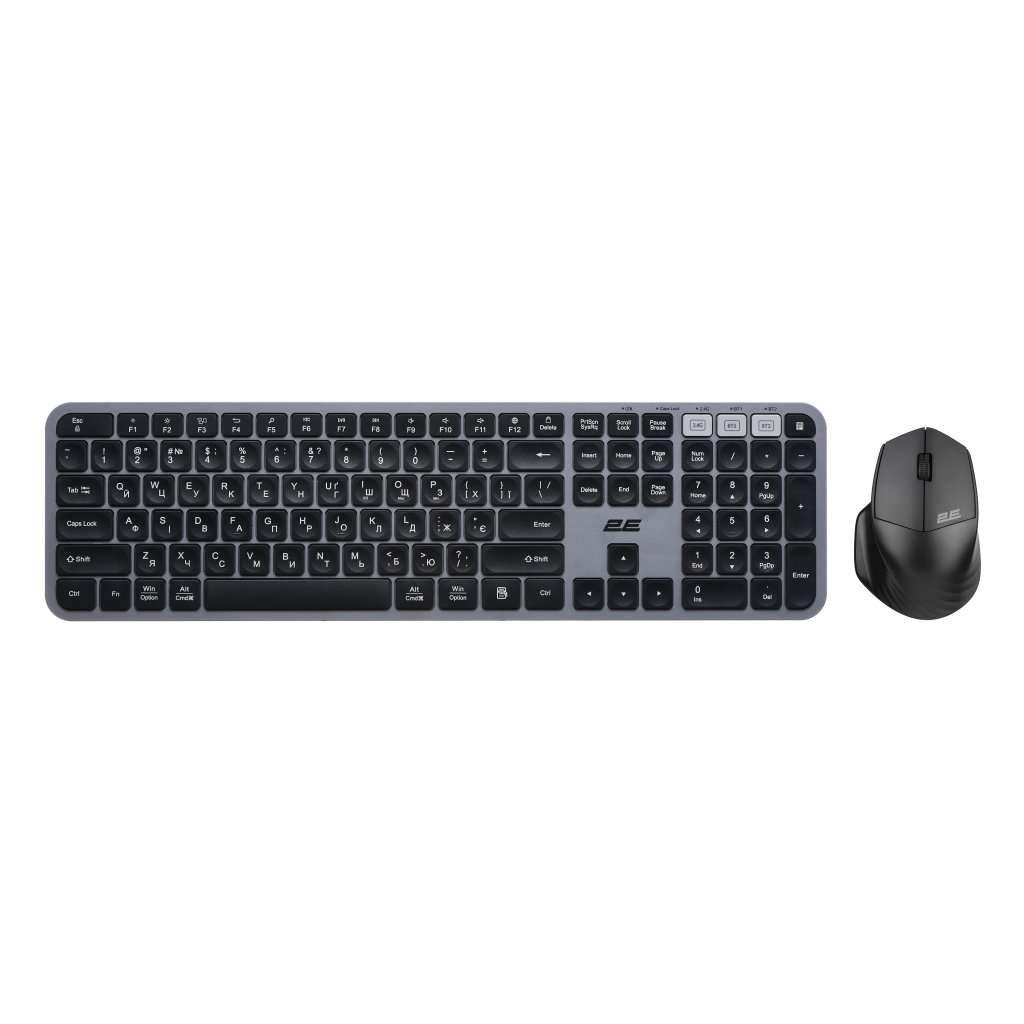 Комплект 2E MK440 Wireless/Bluetooth UA Black/Grey (2E-MK440WBGR_UA) - зображення 5