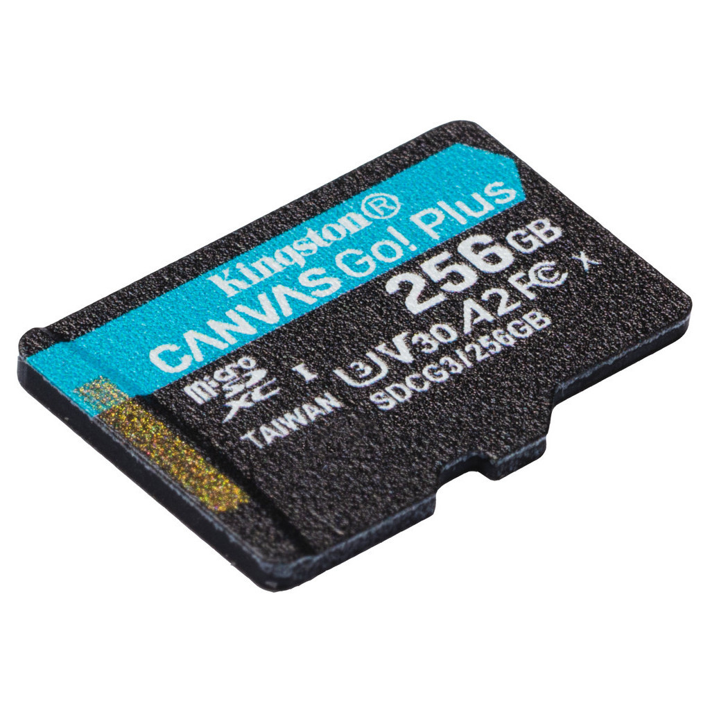 Карта пам'яті Kingston 256GB microSDXC class 10 A2 U3 V30 Canvas Go Plus (SDCG3/256GBSP) - зображення 2