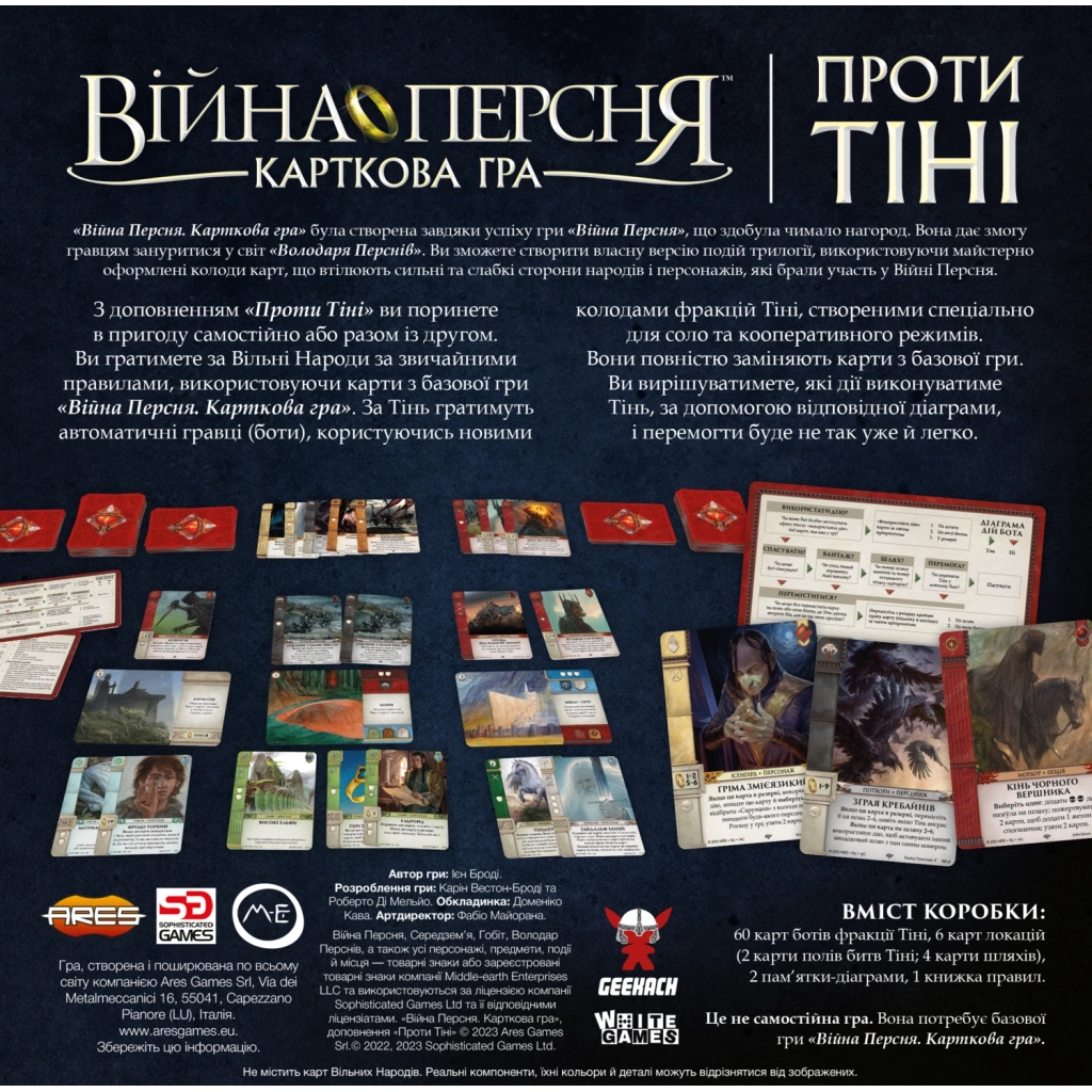 Настільна гра Geekach Games Війна Персня. Карткова гра - Проти тіні (War of the Ring: The Card Game – Against the Shadow) (GKCH175we) - зображення 6