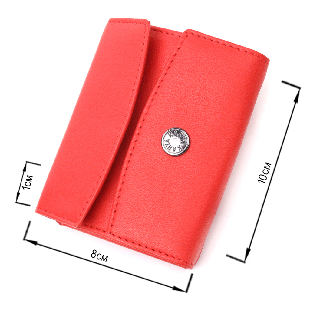 Гаманець Karya З натуральної шкіри Червоний (21340) - зображення 3