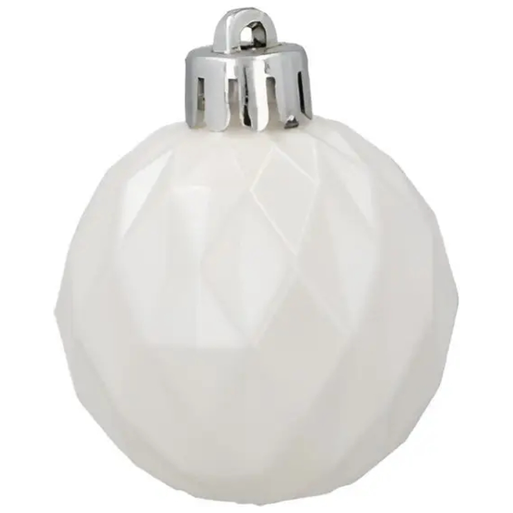 Ялинкова іграшка Chomik пластикові кульки 16 шт, 4 см, зелені і білі (5900779877351_2) - зображення 4