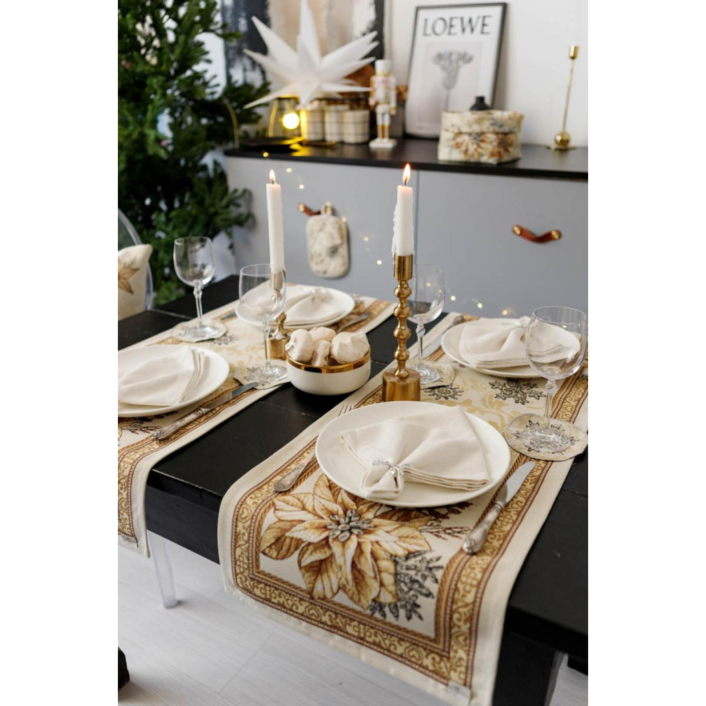 Доріжка на стіл Прованс гобеленова Золоте свято 35х100 см (036309) - зображення 8