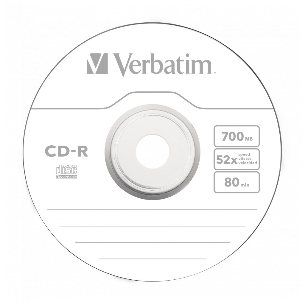 Диск CD Verbatim CD-R 700Mb 52x Spindle Wrap box Extra (43725) - изображение 4