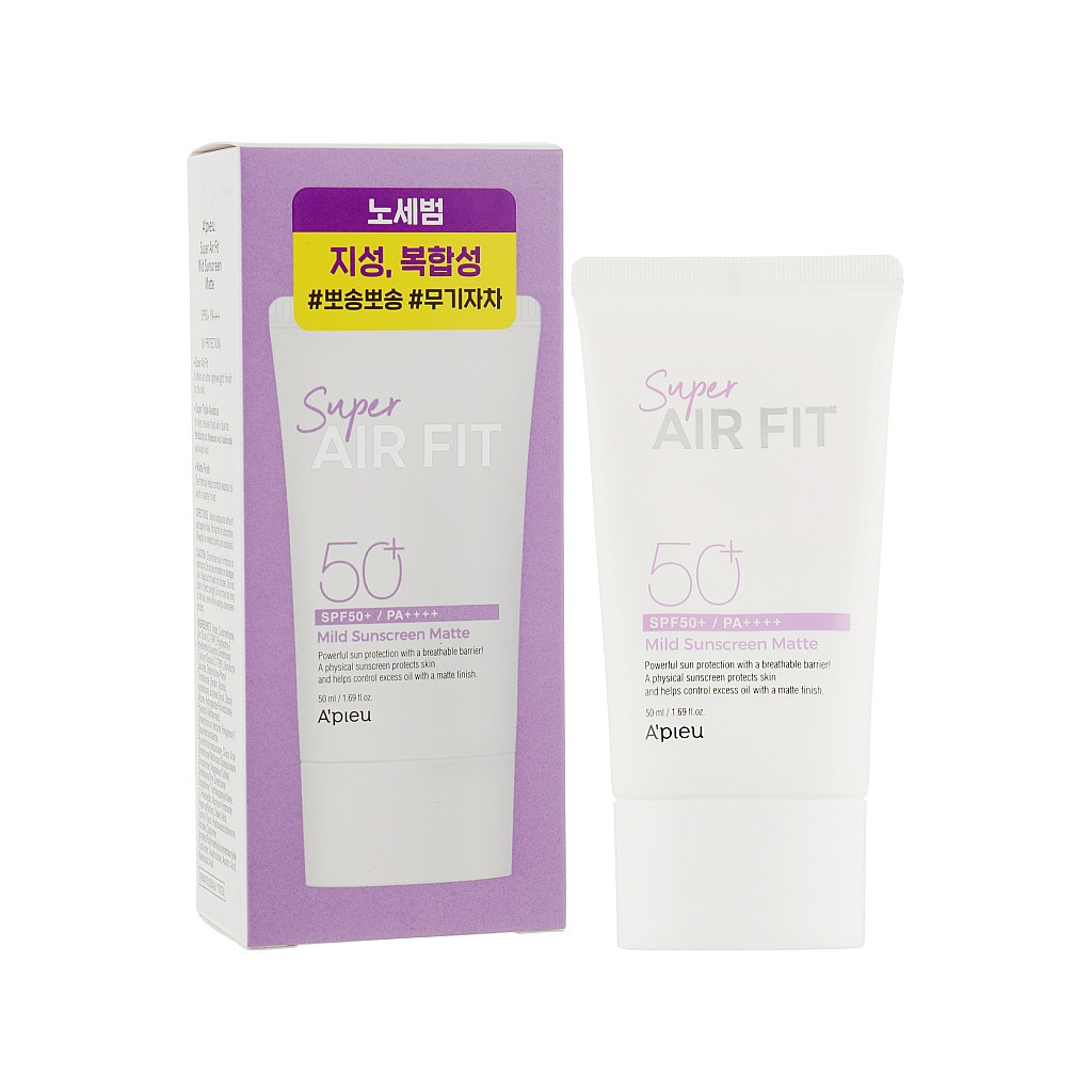 Засіб від засмаги A'pieu Super Air Fit Mild Sunscreen Matte SPF50+ PA++++ 50 мл (8809643530552) - зображення 2