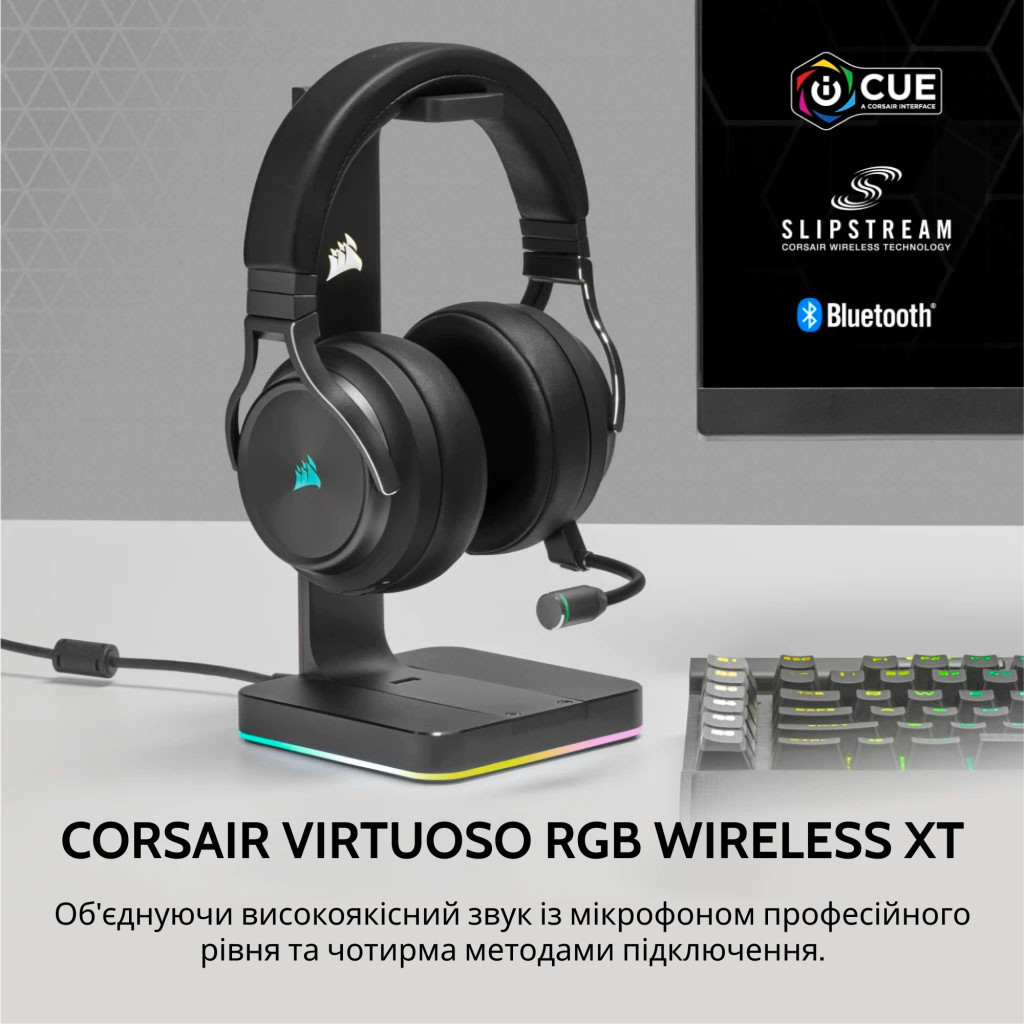 Навушники Corsair Corsair Virtuoso RGB Wireless XT (CA-9011188-EU) - зображення 2
