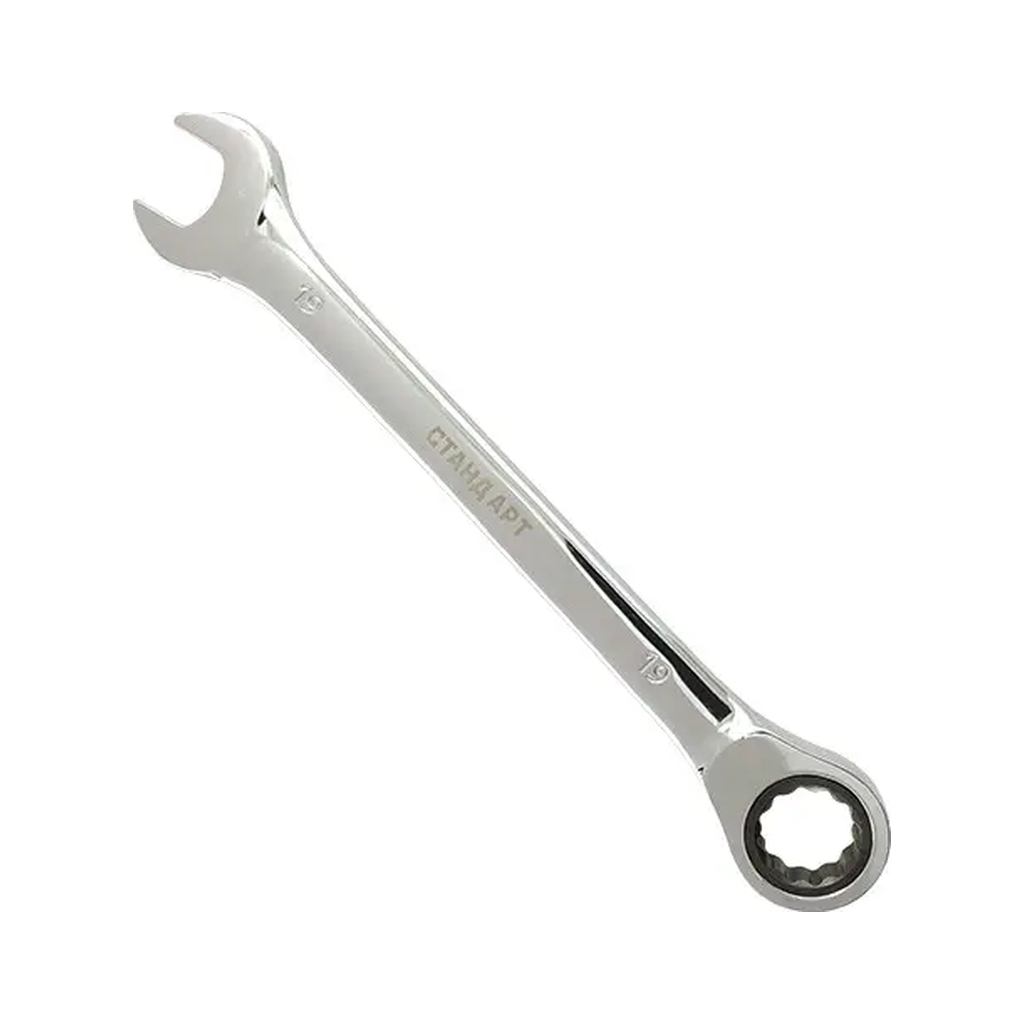 Ключ Стандарт ріжково-накидної з тріскачкою 15мм, 195мм (GW15ST) - зображення 1