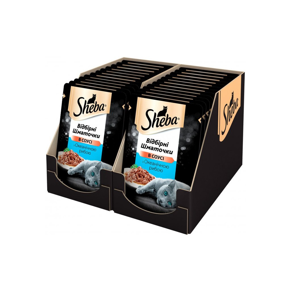Вологий корм для кішок Sheba cig POU з океанічною рибою в соусі 85 г (4770608257187) - зображення 3