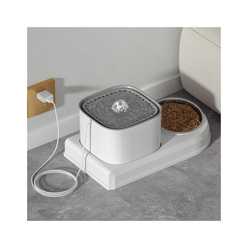Універсальний посуд для тварин Lapka Фонтан з годівницею 2в1 (WF072) - изображение 3