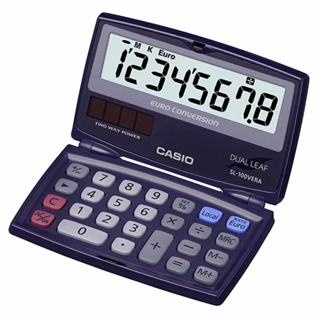 Калькулятор Casio SL-100VERA-WA-E, чорний (CALC-CAS-SL-100VERA) - зображення 1