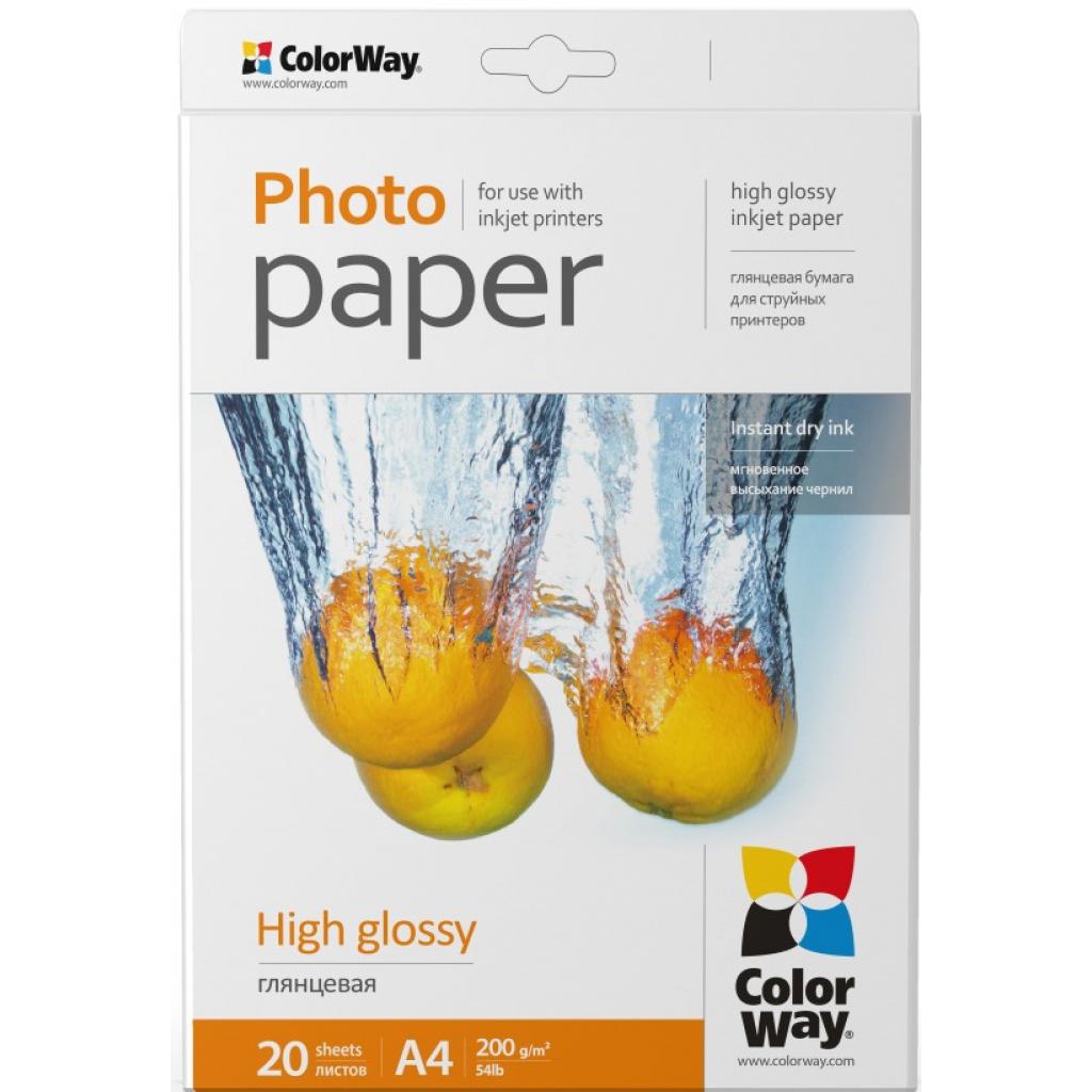 Фотопапір ColorWay A4 200г glossy 20л (PG200020A4) - зображення 1